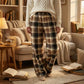 ✨ Retro Trend ✨ Dames Geruite Rechte Broek 👖 Warme Dikke Stof, Comfortabele Pasvorm & Klassieke Elegantie
