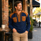✨ Casual Comfort ✨ Heren Wafelgebreide Hoodie 🧥 Zachte Textuur, Relaxte Pasvorm & Moderne Dagelijkse Stijl
