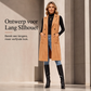 🔥 Gratis Verzending ✈️ Dames Lang Gilet met Knopen & Zakken 🧥 Elegante Laagjeslook, Comfortabele Pasvorm & Tijdloze Stijl