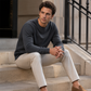 Heren casual klassieke sweatshirt met ronde hals