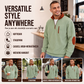 Heren sweatshirt van corduroy met kleurboek en halve rits