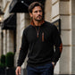 Heren sweatshirt van corduroy met kleurboek en halve rits