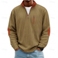 Heren sweatshirt van corduroy met kleurboek en halve rits