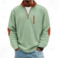 Heren sweatshirt van corduroy met kleurboek en halve rits