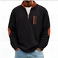 Heren sweatshirt van corduroy met kleurboek en halve rits