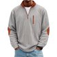 Heren sweatshirt van corduroy met kleurboek en halve rits