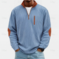 Heren sweatshirt van corduroy met kleurboek en halve rits