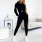 ✨ Casual Comfort ✨ Dames Tweedelig Trainingspak met Capuchon 🧥 Zachte Pasvorm, Sportieve Look & Dagelijks Gemak