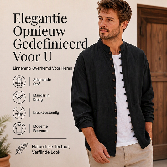 ✨ Nieuwe Collectie 👔 Heren Casual Overhemd met Opstaande Kraag 👕 Moderne Pasvorm, Comfortabele Stof & Elegante Dagelijkse Stijl