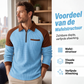 😍 50% KORTING ✨ Heren Casual Wafelstructuur Sweatshirt met Kwartrits 👕 Comfortabele Pasvorm, Moderne Look & Zachte Warmte