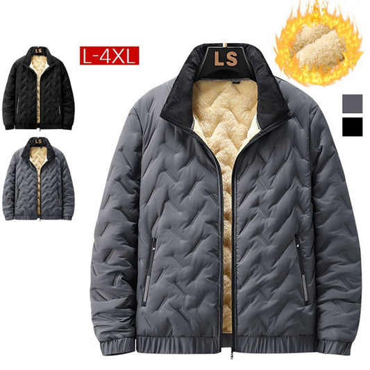 ❄️ 50% KORTING ✨ Heren Gequilte Winterjas met Imitatie Fleece Voering 🧥 Warme Bescherming, Comfortabele Pasvorm & Stijlvolle Winterlook