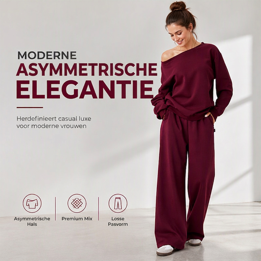 50% KORTING 💕 Dames 2-Delige Trainingspak Set met Sweatshirt & Joggingbroek 👚 Zachte Comfort, Relaxte Pasvorm & Trendy Casual Look