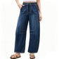 Casual jeans voor dames met wijde pijpen en een losvallende pasvorm