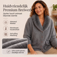 Damesgebreid vest met harige kraag
