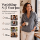 Damesgebreid vest met harige kraag