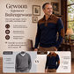 Herengebreide trui van corduroy met kwartrits