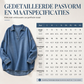 ✨ 50% KORTING 💙 Dames Denim-Look Trui met V-Hals – Losse Pasvorm, Vleermuismouwen & Asymmetrische Zoom