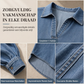 ✨ 50% KORTING 💙 Dames Denim-Look Trui met V-Hals – Losse Pasvorm, Vleermuismouwen & Asymmetrische Zoom