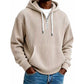 Heren casual corduroy hoodie met halve rits