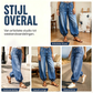 ✨ Nieuw binnen 👖 Dames Hoge Taille Ballonjeans – Trendy Pasvorm met Verstelbare Manchetten 💫