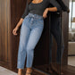 ✨ Nieuwe Denim Trend 👖 Dames Jeans met Trekkoord – Hoge Stretch & Comfortabele Pasvorm 💙