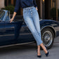 ✨ Nieuwe Denim Trend 👖 Dames Jeans met Trekkoord – Hoge Stretch & Comfortabele Pasvorm 💙