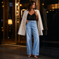 ✨ Nieuwe Denim Favoriet 👖 Dames Hoge Taille Wijde Pijpen Jeans – Elegante Look & Comfortabele Pasvorm 💙