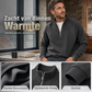 Heren casual warme sweatshirt met halve rits