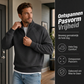 Heren casual warme sweatshirt met halve rits