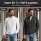 Heren casual warme sweatshirt met halve rits
