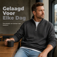 Heren casual warme sweatshirt met halve rits