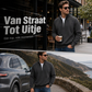 Heren casual warme sweatshirt met halve rits