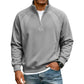 Heren casual warme sweatshirt met halve rits
