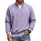 Heren casual warme sweatshirt met halve rits