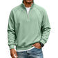 Heren casual warme sweatshirt met halve rits