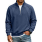 Heren casual warme sweatshirt met halve rits