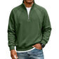 Heren casual warme sweatshirt met halve rits