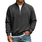 Heren casual warme sweatshirt met halve rits