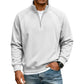 Heren casual warme sweatshirt met halve rits