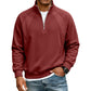 Heren casual warme sweatshirt met halve rits