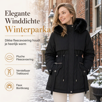 ❄️ Winter Favoriet ✨ Dames Gewatteerde Parka met Imitatiebont – Warm, Elegant & Comfortabel 🧥