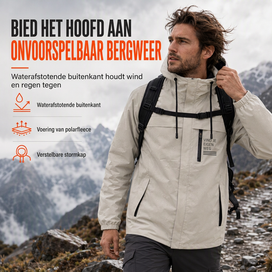 🌬️ Heren Outdoor Windjack met Afneembare Capuchon – Functionele Jas met Windbescherming, Comfortabele Pasvorm & Moderne Buitenstijl ✨