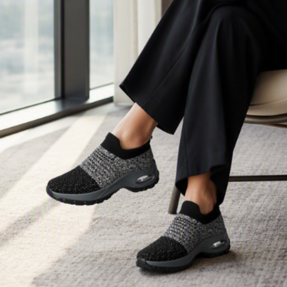 👟 Ademende Dames Instap Sneakers met Sokdesign – Lichtgewicht Casual Schoenen met Zachte Pasvorm & Dagelijks Comfort ✨