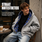 Unisex omkeerbare geruite hoodie met rits