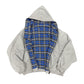 Unisex omkeerbare geruite hoodie met rits