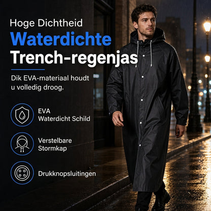 🌧️ Lange EVA Regenponcho met Capuchon – Lichtgewicht & Ruim Ontwerp voor Betrouwbare Bescherming tegen de Regen ☔
