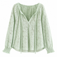 ✨ Nieuw & Trendy – Elegante kanten blouse met lange mouwen voor dames 👚 Losvallend, vrouwelijk & comfortabel ✨