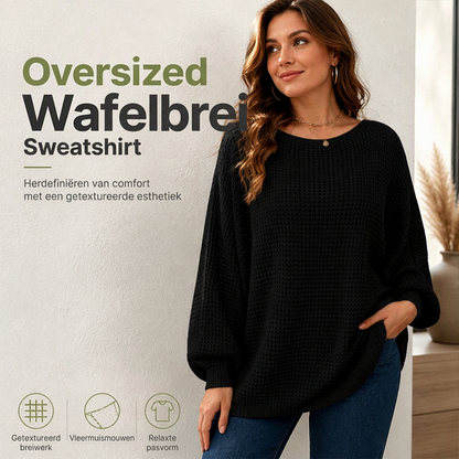💥 Tijdelijke Aanbieding ✨ Dames Gebreide Trui – Wijde Vleermuismouwen & Heerlijk Comfort