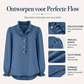 ✨ Nieuw & Trendy 👚 Dames Spijkerblouse – Ruches Kraag & Pofmouwen voor een Vrouwelijke Look