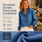 ✨ Nieuw & Trendy 👚 Dames Spijkerblouse – Ruches Kraag & Pofmouwen voor een Vrouwelijke Look